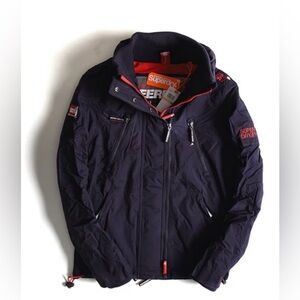 Superdry Polar SD-Wind Attacker Jacket - Navy/Red - Size L, NWT